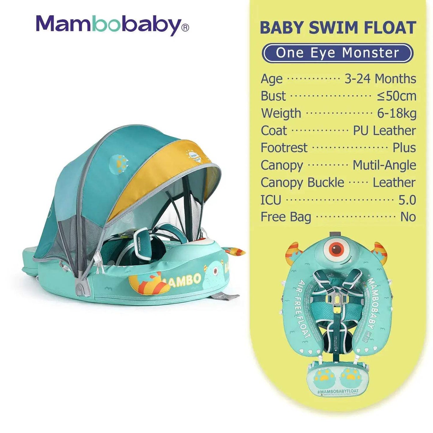  Baby Pool Float No Inflation With Removable Canopy -  ToylandEU™