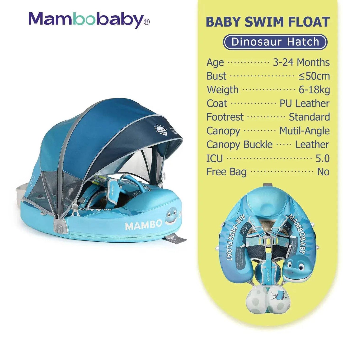  Baby Pool Float No Inflation With Removable Canopy -  ToylandEU™