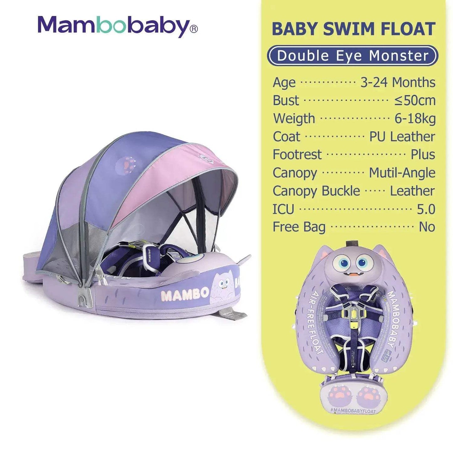  Baby Pool Float No Inflation With Removable Canopy -  ToylandEU™
