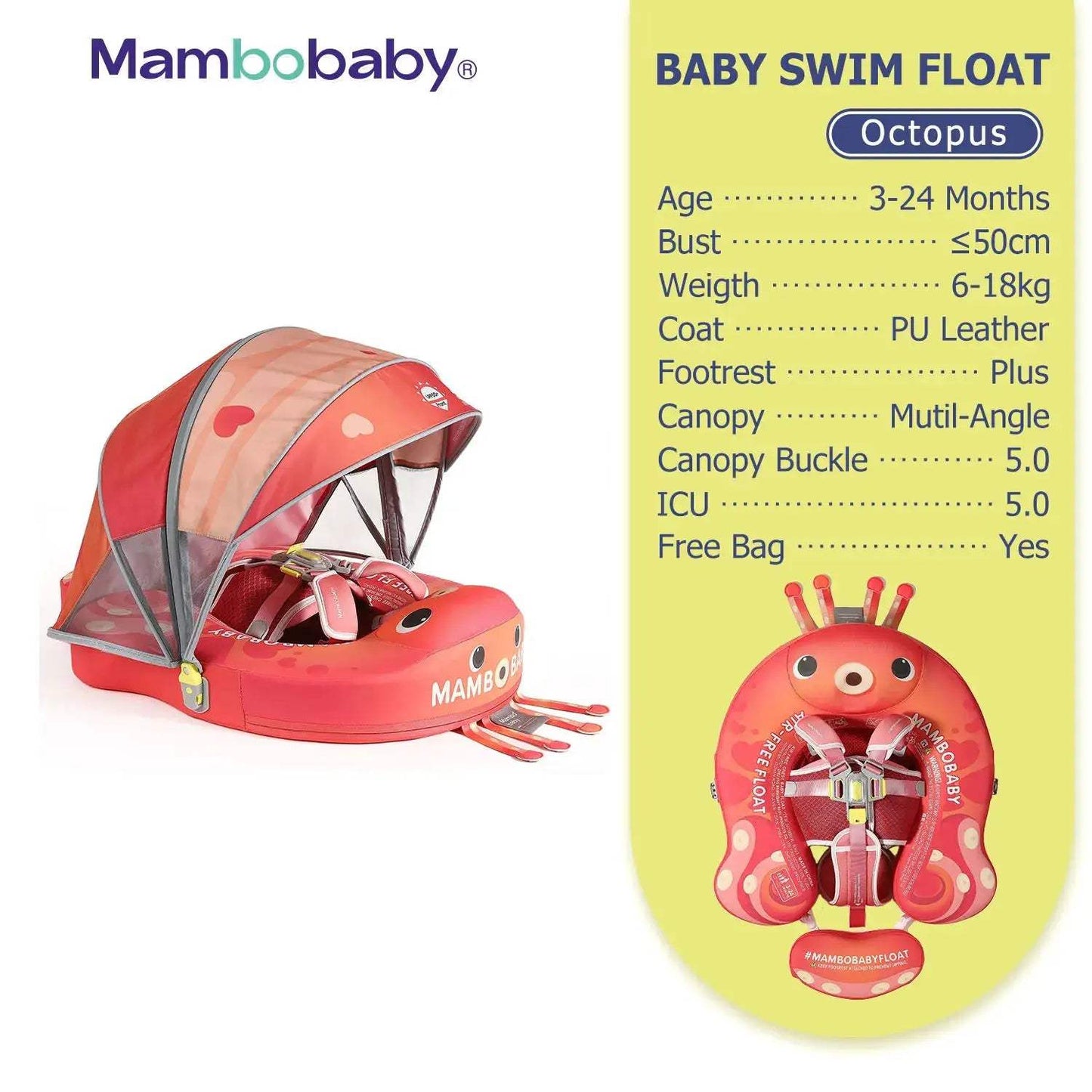  Baby Pool Float No Inflation With Removable Canopy -  ToylandEU™