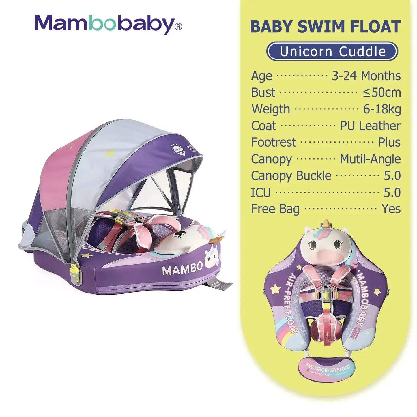  Baby Pool Float No Inflation With Removable Canopy -  ToylandEU™