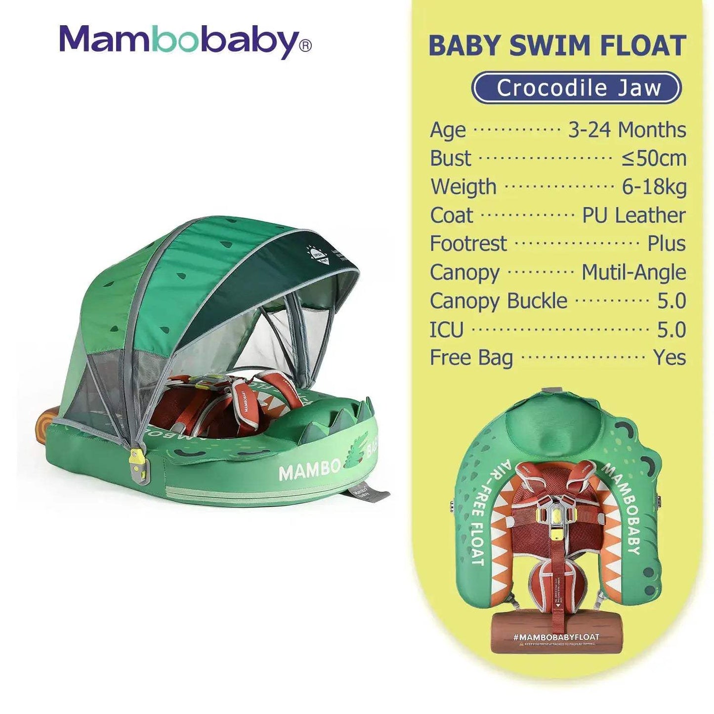  Baby Pool Float No Inflation With Removable Canopy -  ToylandEU™