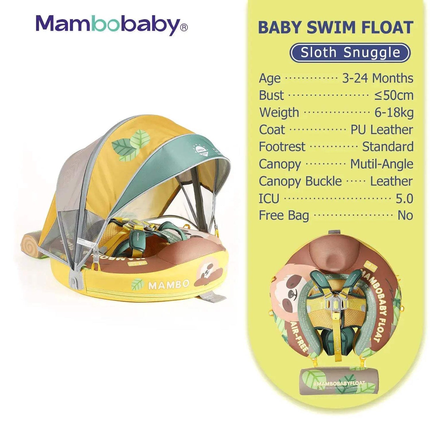  Baby Pool Float No Inflation With Removable Canopy -  ToylandEU™