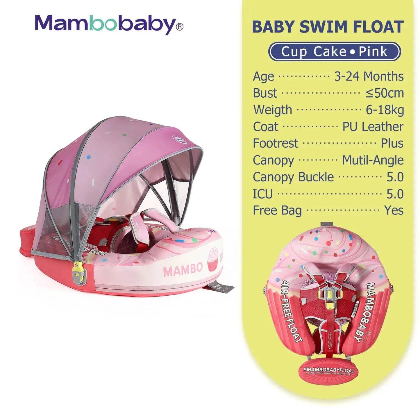  Baby Pool Float No Inflation With Removable Canopy -  ToylandEU™