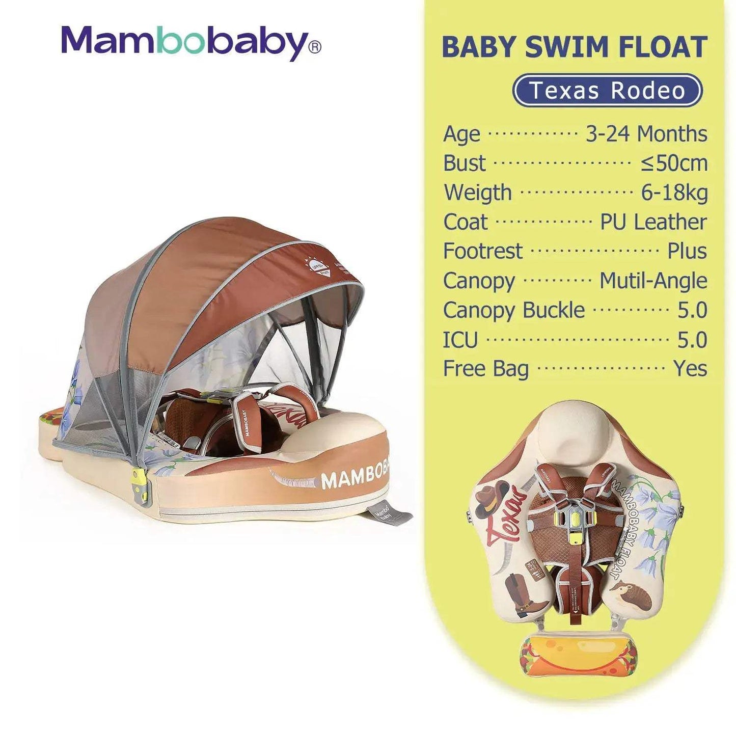  Baby Pool Float No Inflation With Removable Canopy -  ToylandEU™