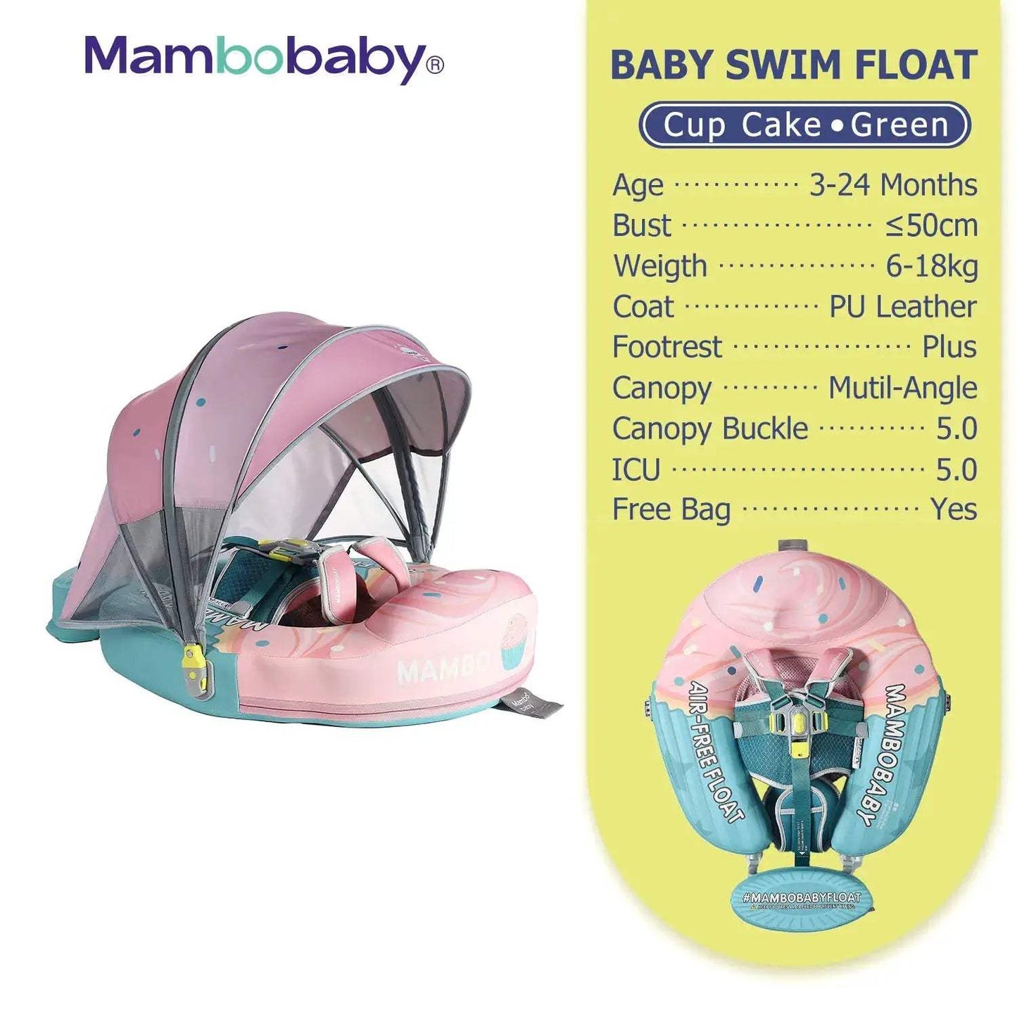  Baby Pool Float No Inflation With Removable Canopy -  ToylandEU™