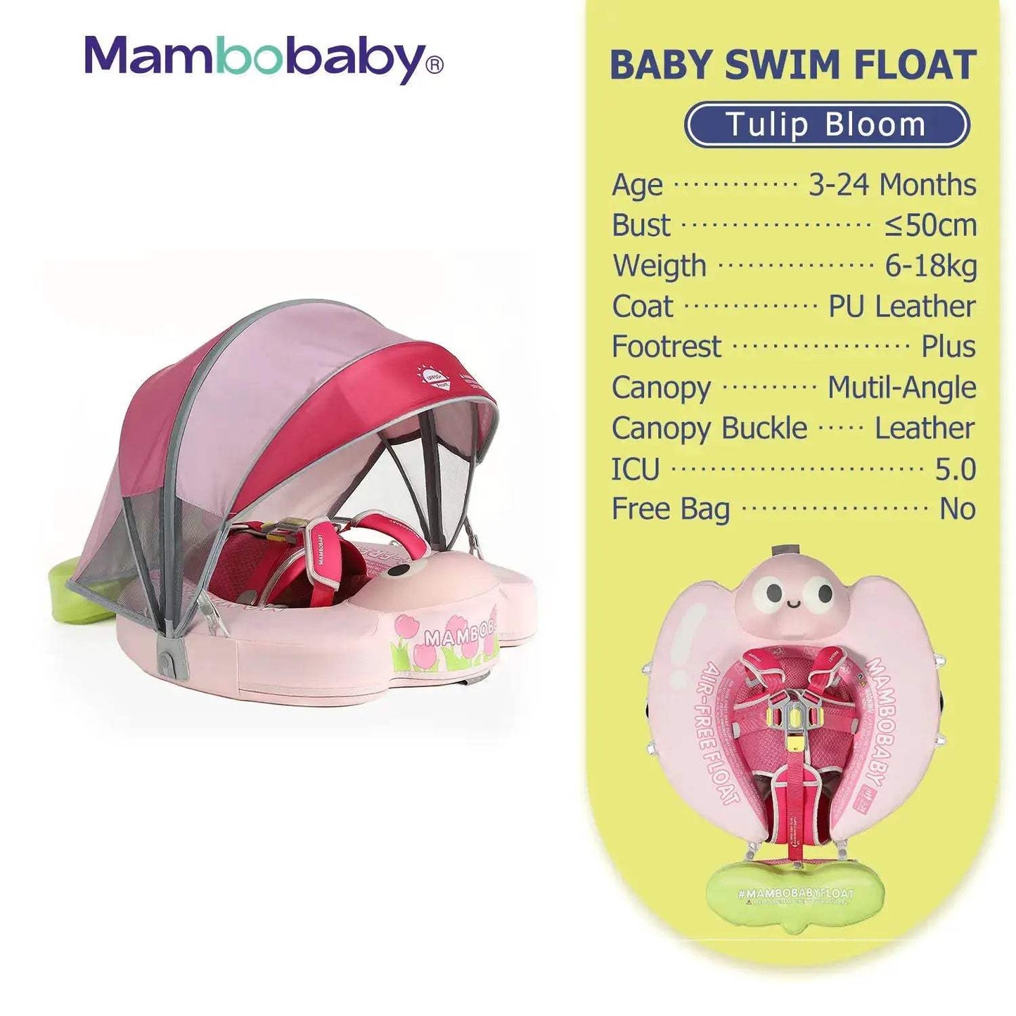  Baby Pool Float No Inflation With Removable Canopy -  ToylandEU™
