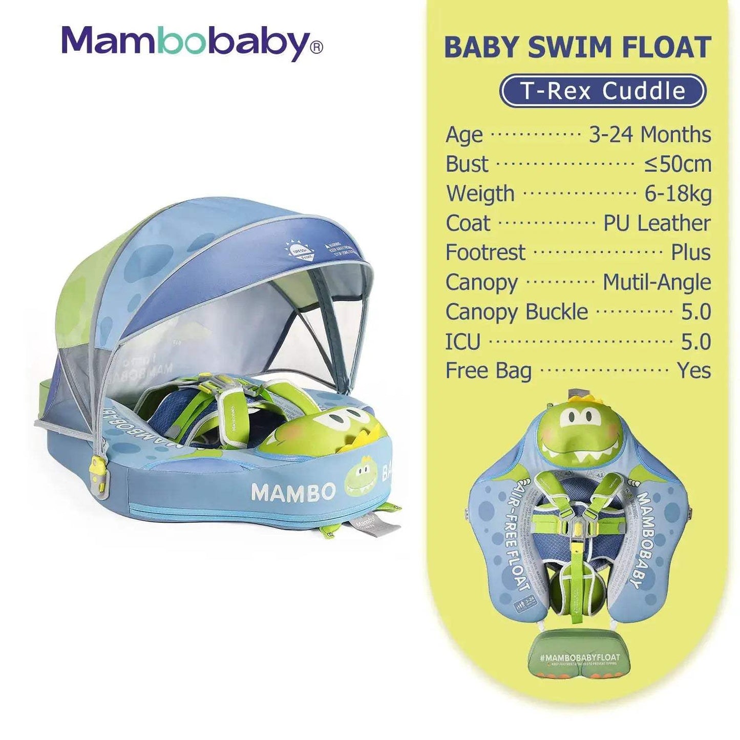  Baby Pool Float No Inflation With Removable Canopy -  ToylandEU™
