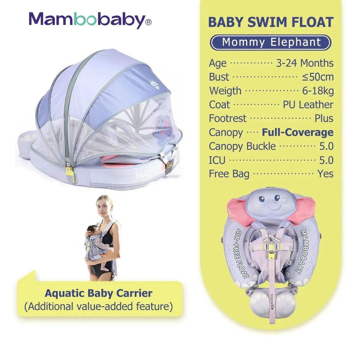  Baby Pool Float No Inflation With Removable Canopy -  ToylandEU™