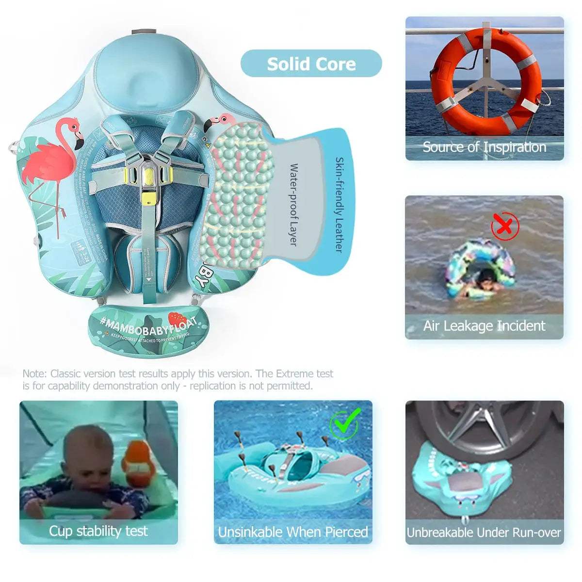  Mambobaby Gentle Skin Safe Baby Swimming Ring With Canopy -  ToylandEU™