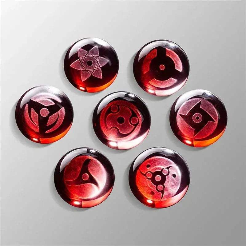 Mangekyo Sharingan Crystal Ball Set 7 PCS With LED Light Base, Naruto Shippuden Anime Figurines Night Lamps - ToylandEU