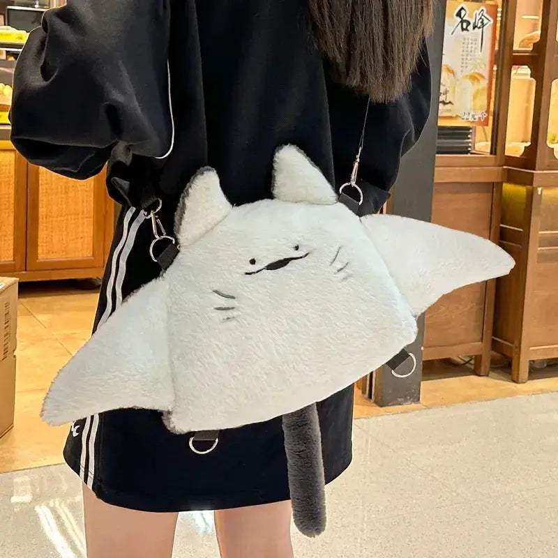 Manta Ray Plush Backpack Cute Shoulder Bag For Kids - ToylandEU