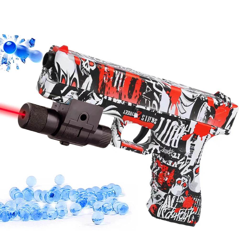 Manual G17 Gel Toy Gun With Laser Soft Bullet Airsoft Pistol - ToylandEU