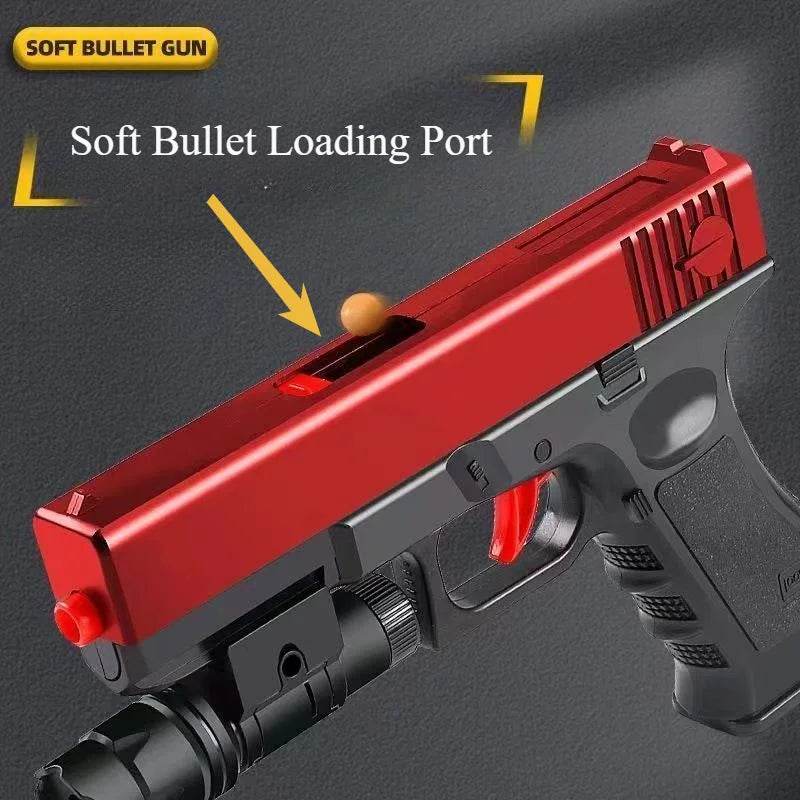 Manual G17 Gel Toy Gun With Laser Soft Bullet Airsoft Pistol - ToylandEU