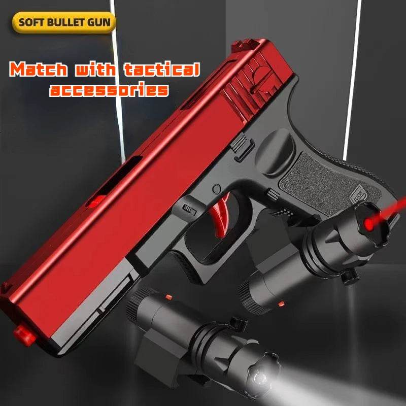 Manual G17 Gel Toy Gun With Laser Soft Bullet Airsoft Pistol - ToylandEU