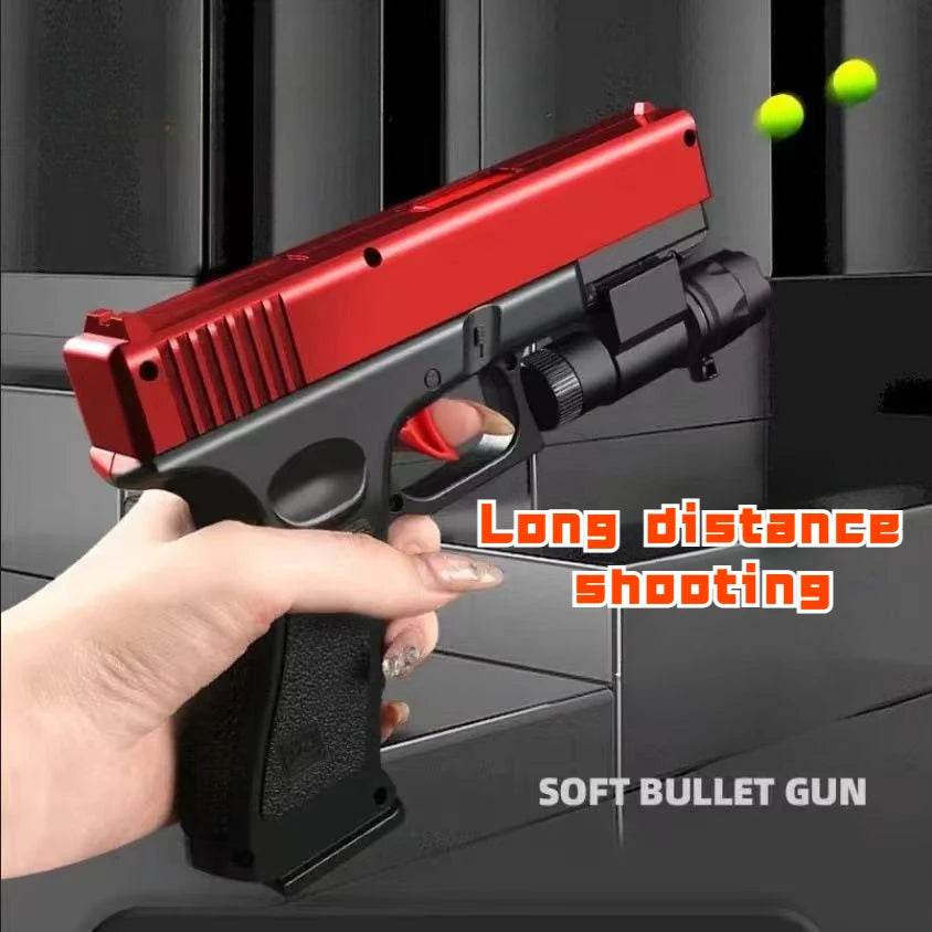 Manual G17 Gel Toy Gun With Laser Soft Bullet Airsoft Pistol - ToylandEU