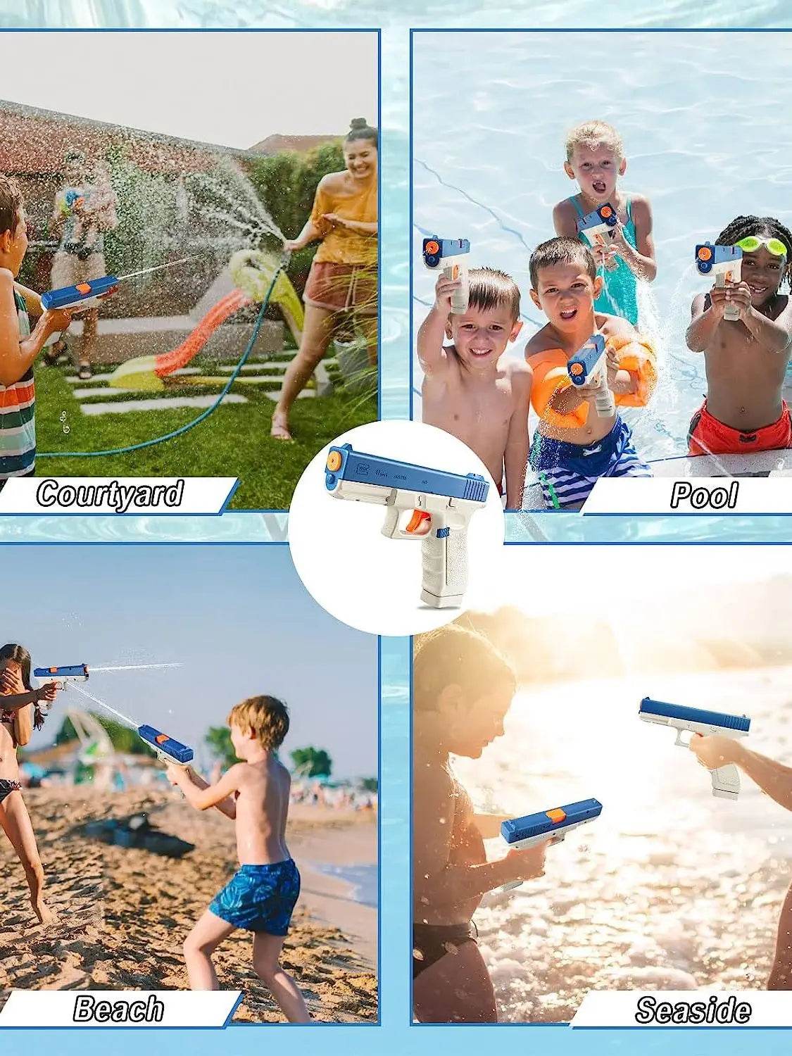 Manual Water Gun Automatic Reboring Water Spray Squirt Guns - ToylandEU