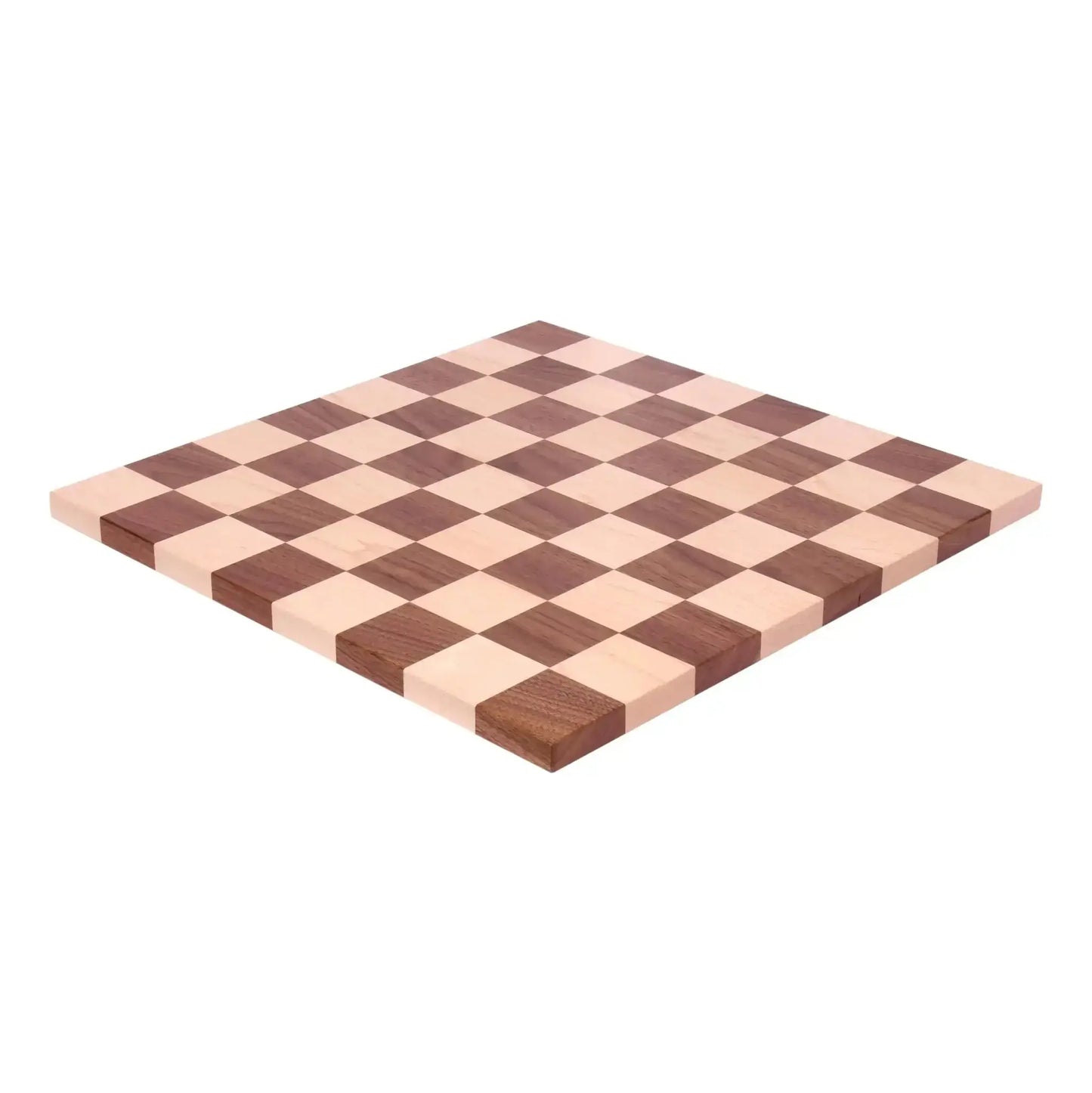 Maple/Walnut Hardwood 18" Chess and Checkers Wooden Game Board - ToylandEU