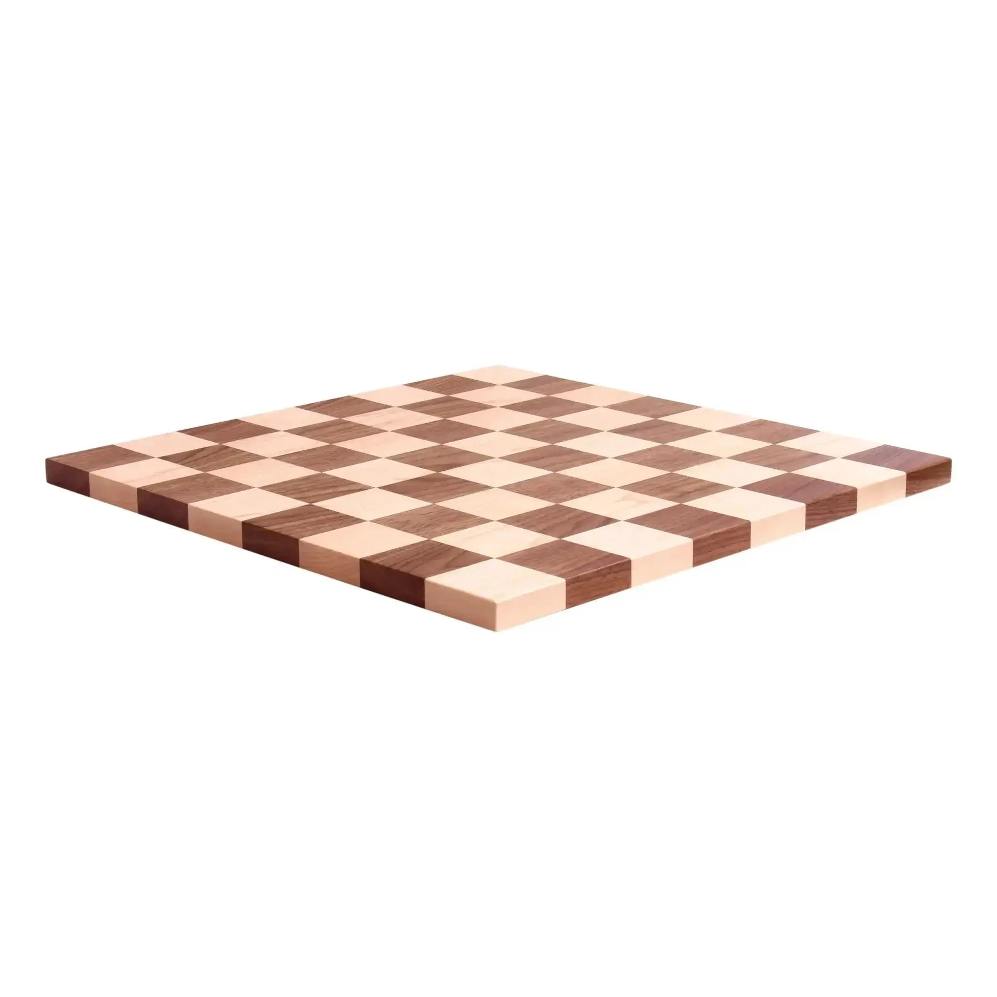 Maple/Walnut Hardwood 18" Chess and Checkers Wooden Game Board - ToylandEU