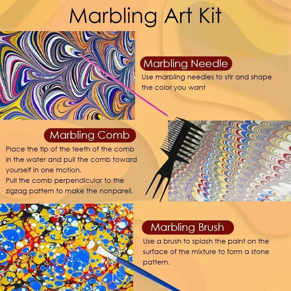  Marble Painting Kit For Kids Easy Water Marbling -  ToylandEU™