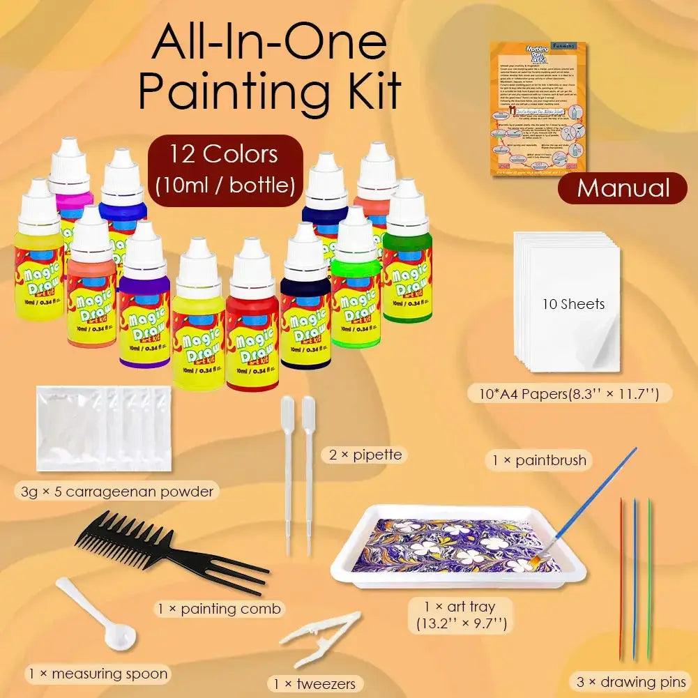  Marble Painting Kit For Kids Easy Water Marbling -  ToylandEU™