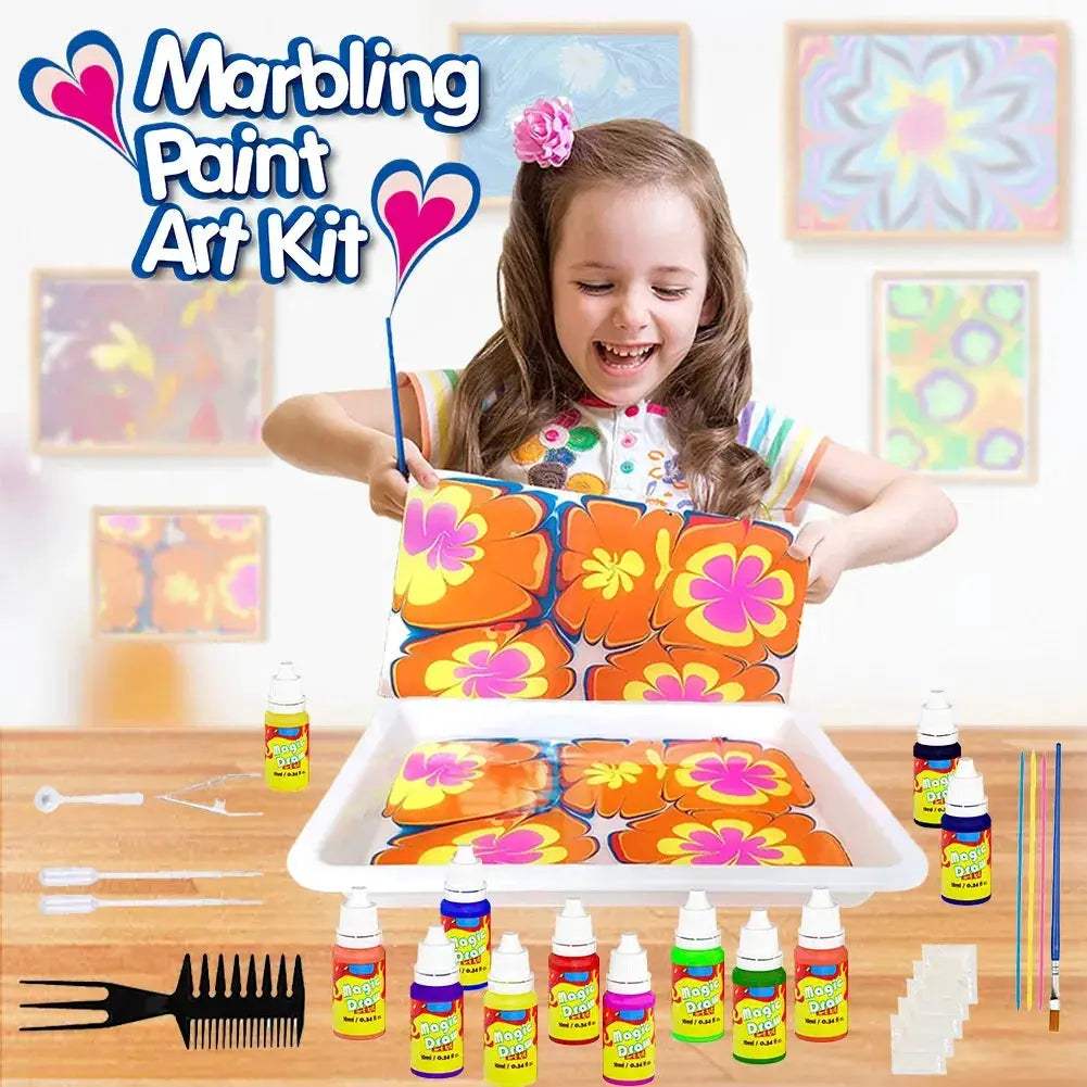 Marble Painting Kit For Kids Easy Water Marbling Fun - ToylandEU