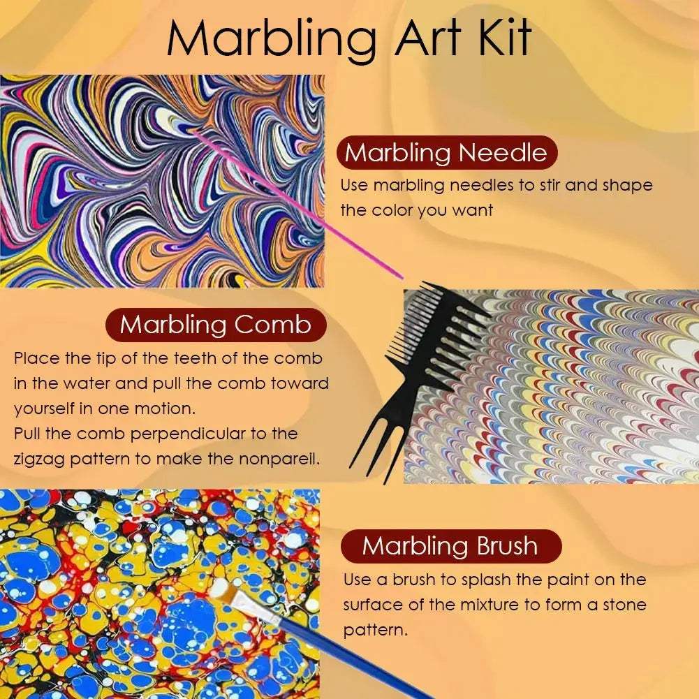 Marble Painting Kit For Kids Easy Water Marbling Fun - ToylandEU