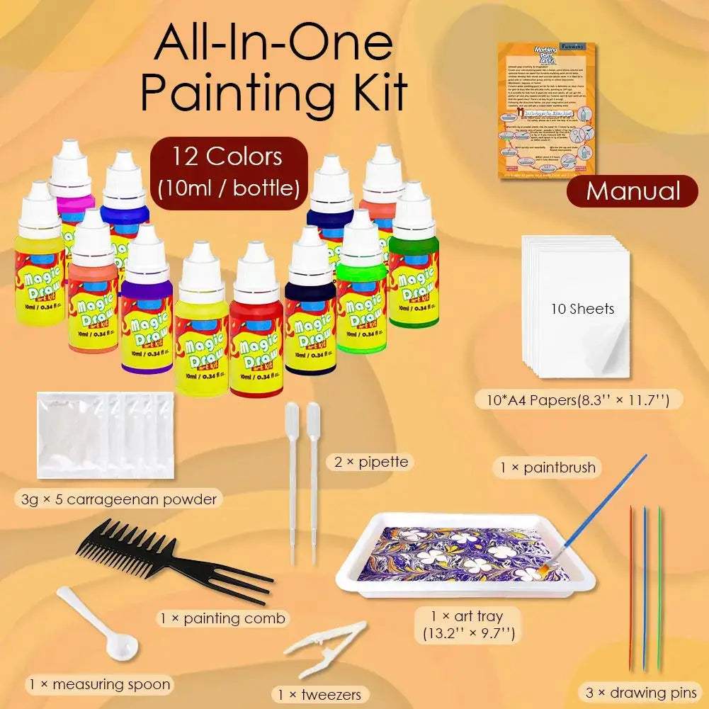 Marble Painting Kit For Kids Easy Water Marbling Fun - ToylandEU