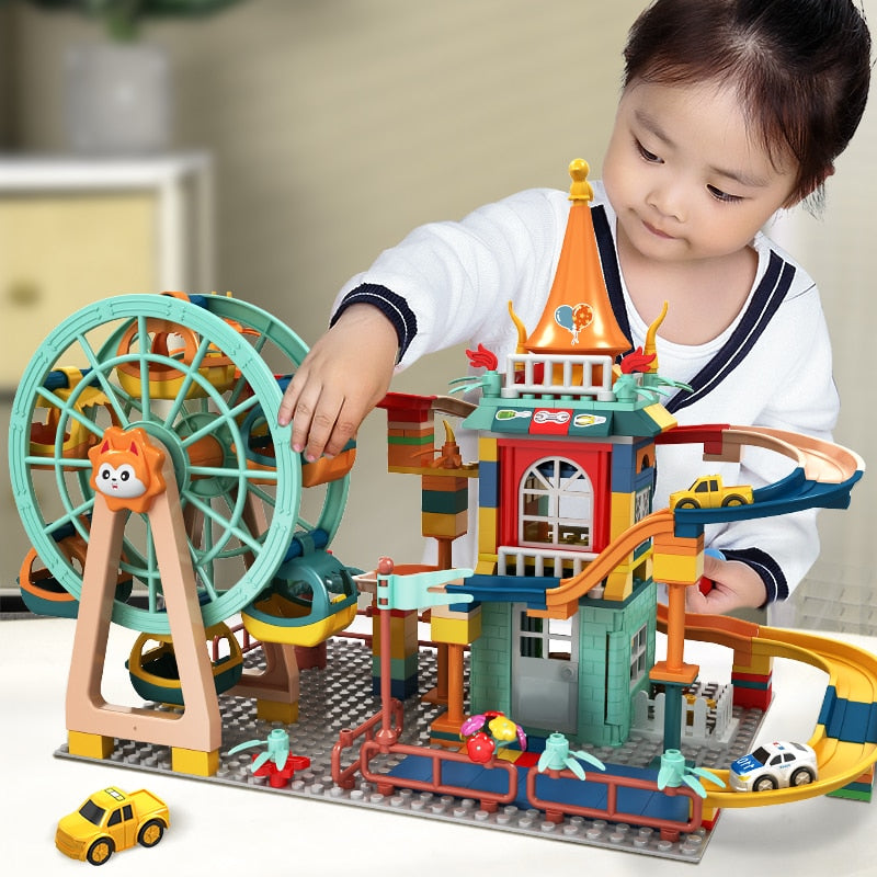 Medieval Castle Building Blocks Set with Car and Action Figures for Children