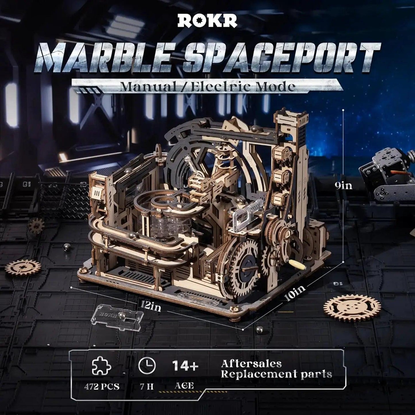  Marble Spaceport Wooden Model Kit For Teens And Adults -  ToylandEU™