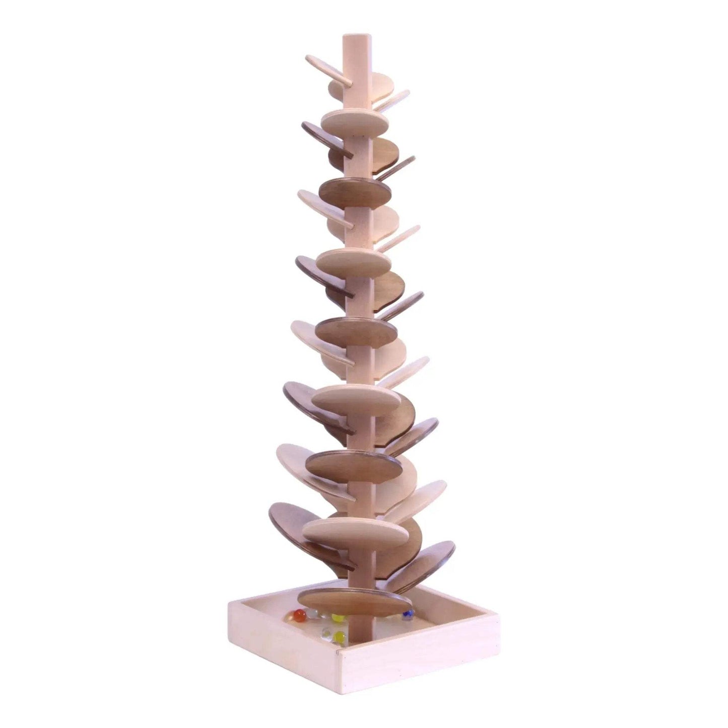 Marble Tree Wooden Toy - Child-Safe Finish - Pack of Marbles Included - ToylandEU