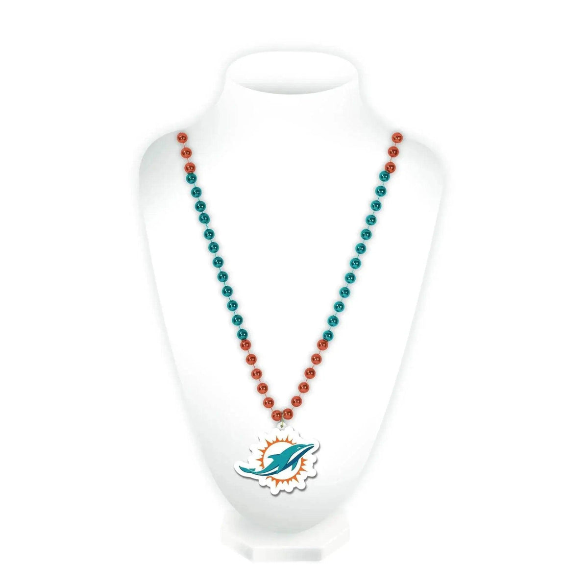  Miami Dolphins Beads With Medallion Mardi Gras Style -  ToylandEU™