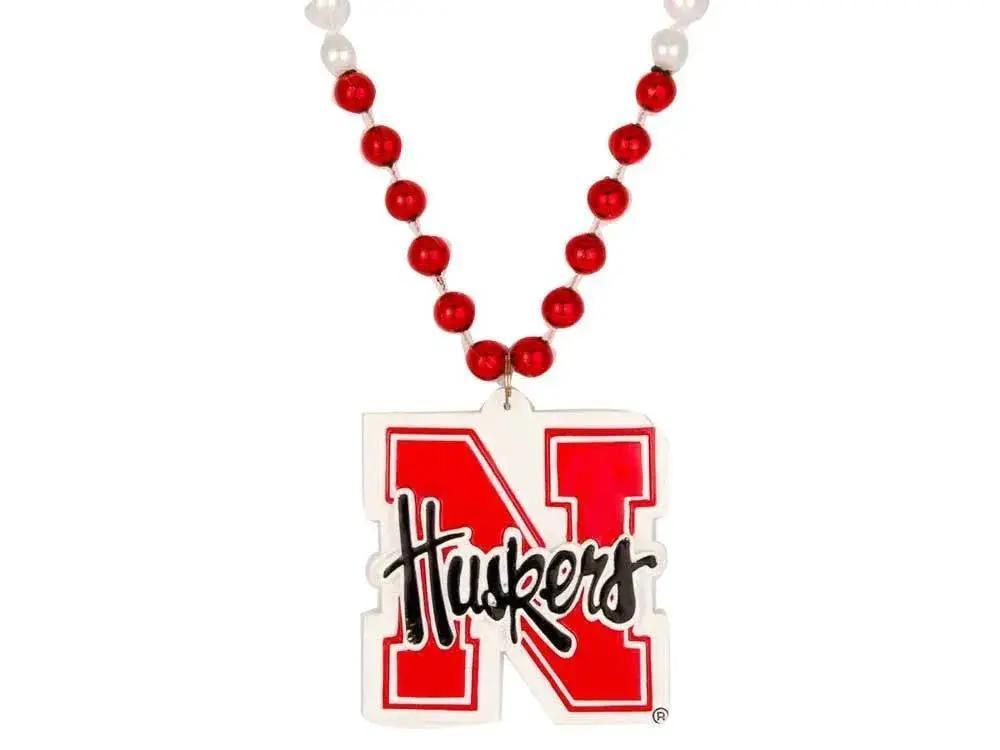 Nebraska Cornhuskers Mardi Gras Beads With Medallion -  ToylandEU™
