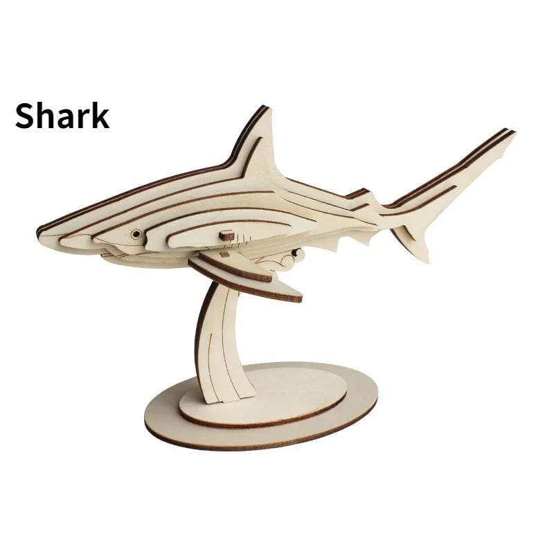 Marine Life Series 3D Wooden Puzzle Educational Toys for Kids - ToylandEU