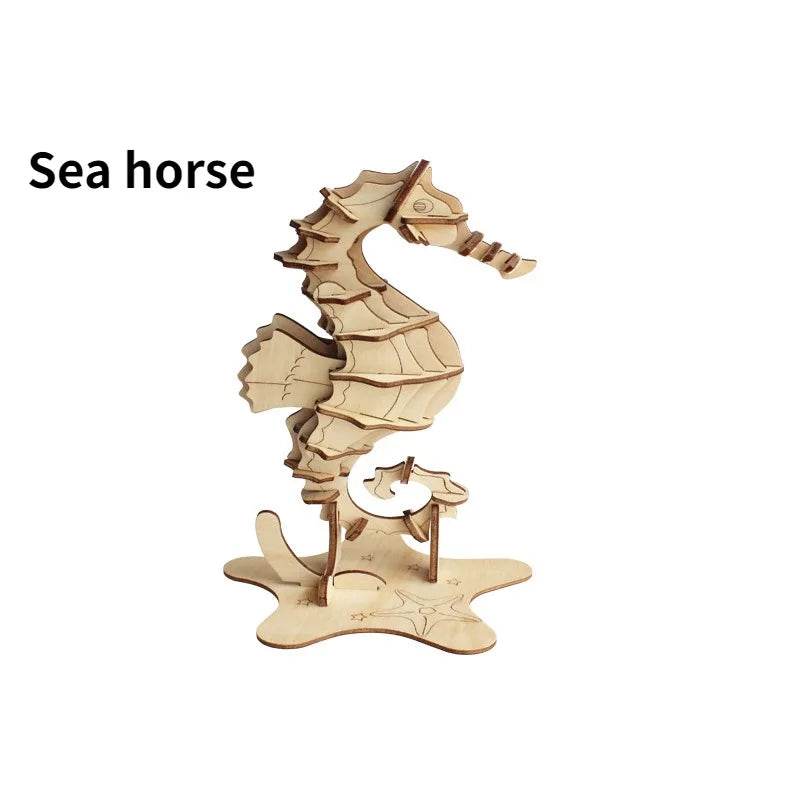 Marine Life Series 3D Wooden Puzzle Educational Toys for Kids - ToylandEU