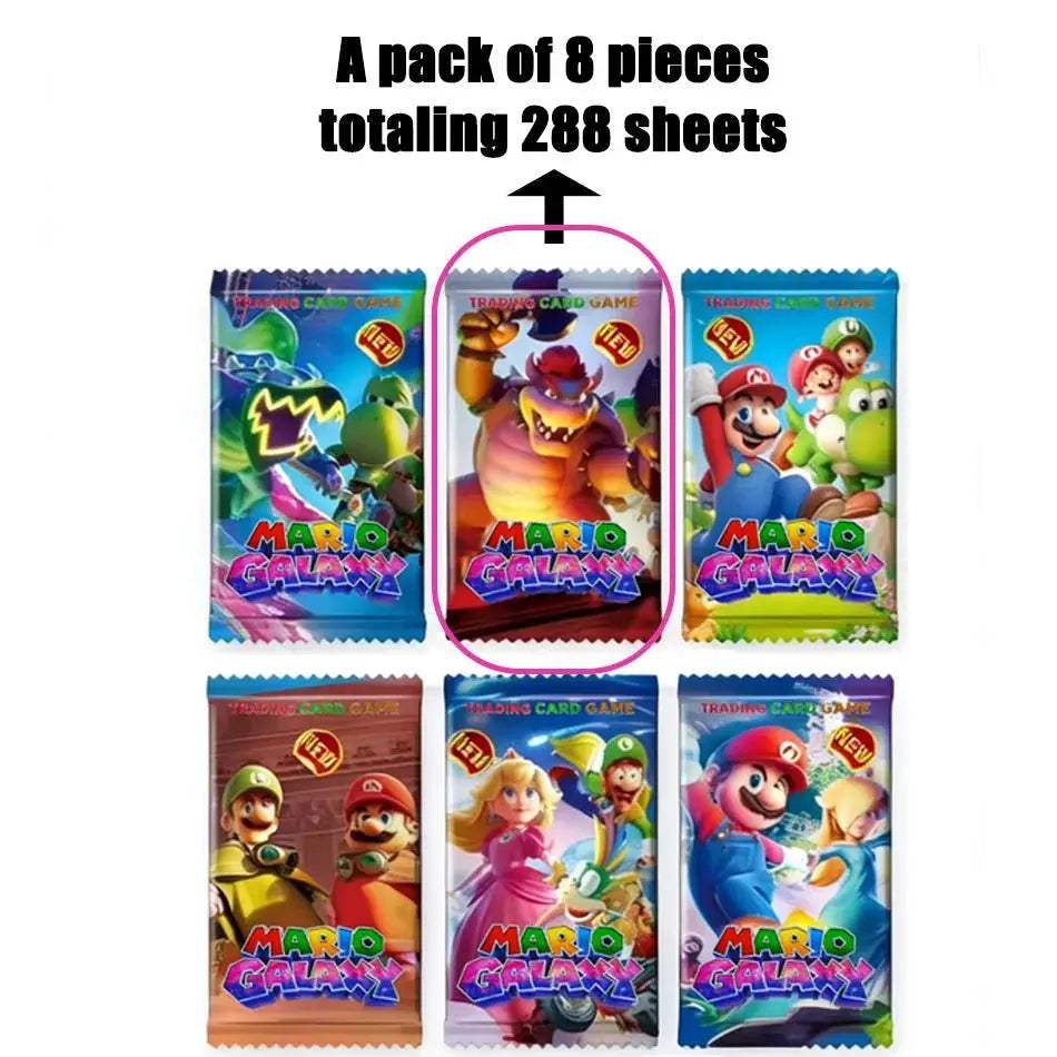 Mario Galaxy Card Pack 288 Cards Collectible Set for Nintendo - ToylandEU