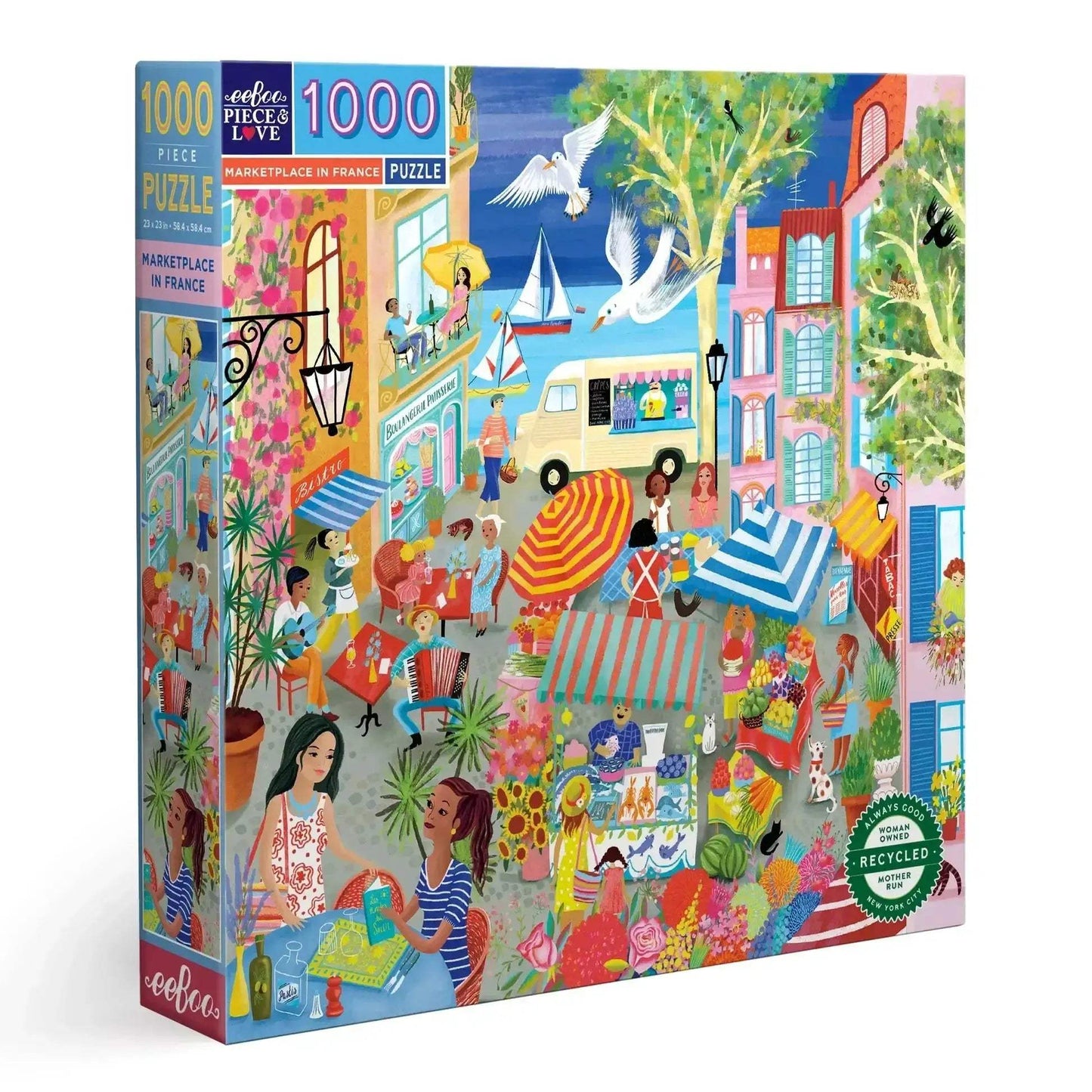 France Marketplace 1000 Piece Jigsaw Puzzle With Glossy Sturdy Pieces - ToylandEU