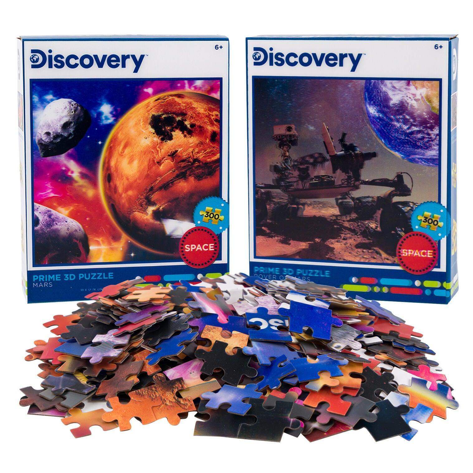 Mars & Mars Rover Set of 2 300 Piece Lenticular Jigsaw Puzzles Prime 3D - Puzzle Merchant