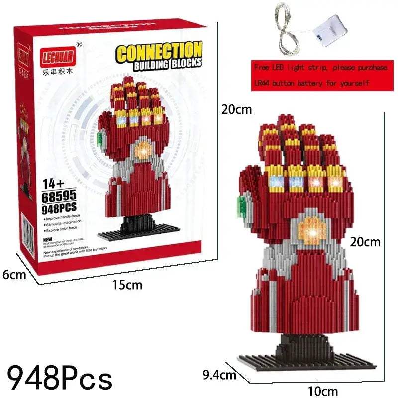 Marvel Avengers Building Blocks Iron Man Spider Man Set - ToylandEU