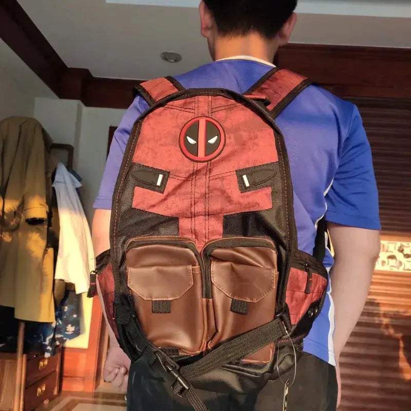 Marvel Avengers Deadpool Captain America Backpack Canvas High Capacity - ToylandEU