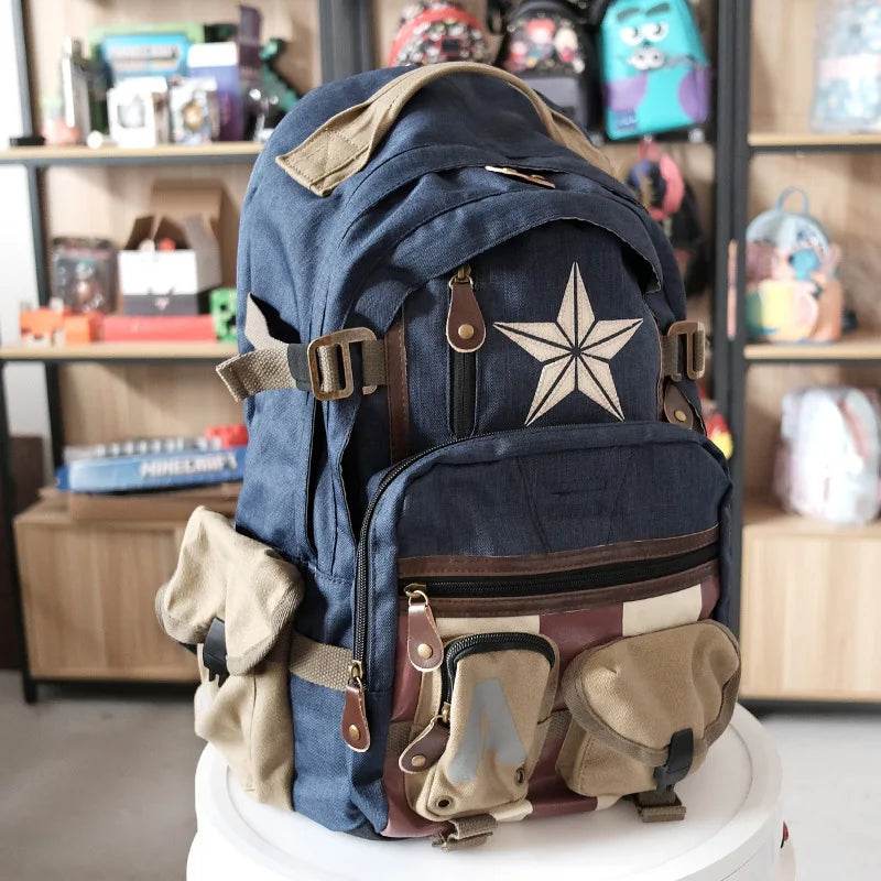 Marvel Avengers Deadpool Captains America Backpack Anime Cartoon Outdoor Leisure Travel High Capacity Backpack Gifts - ToylandEU