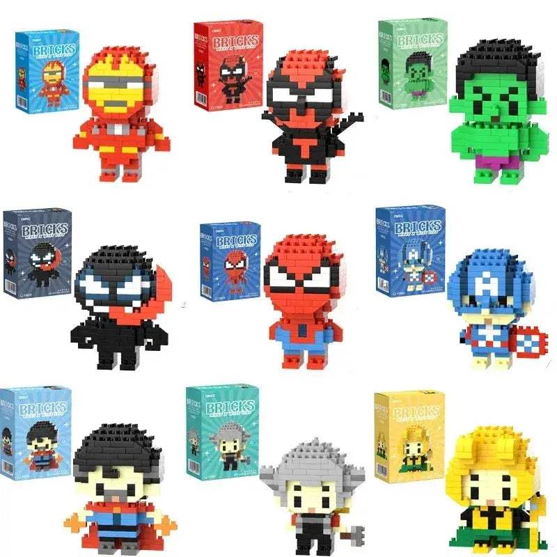 Marvel Building Blocks Set Spider Man Iron Man Ideal Gift - ToylandEU