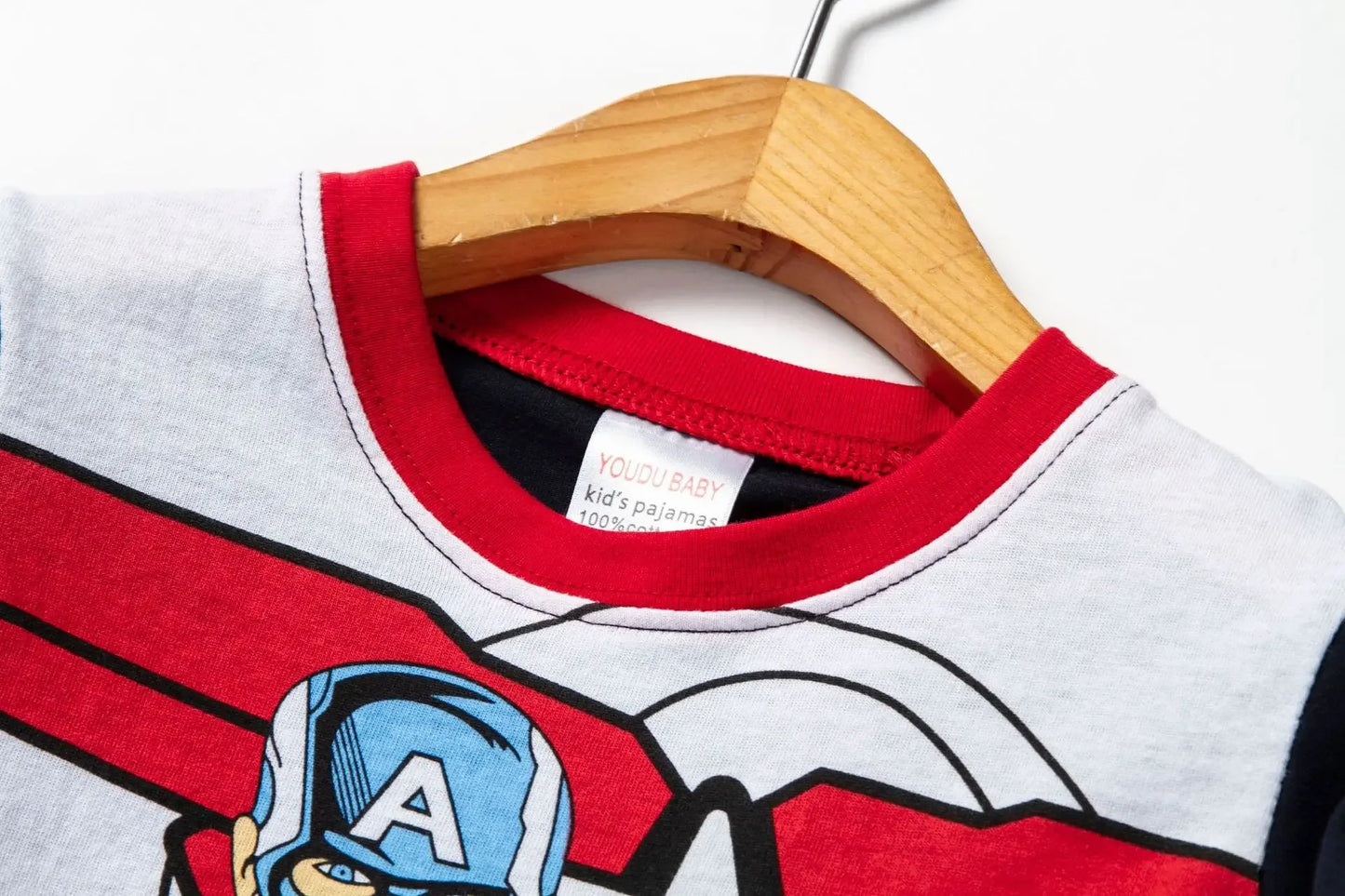 Marvel Captain America Boys Pajama Set 4 To 6Y Polyester Knit O Neck Pullover - ToylandEU