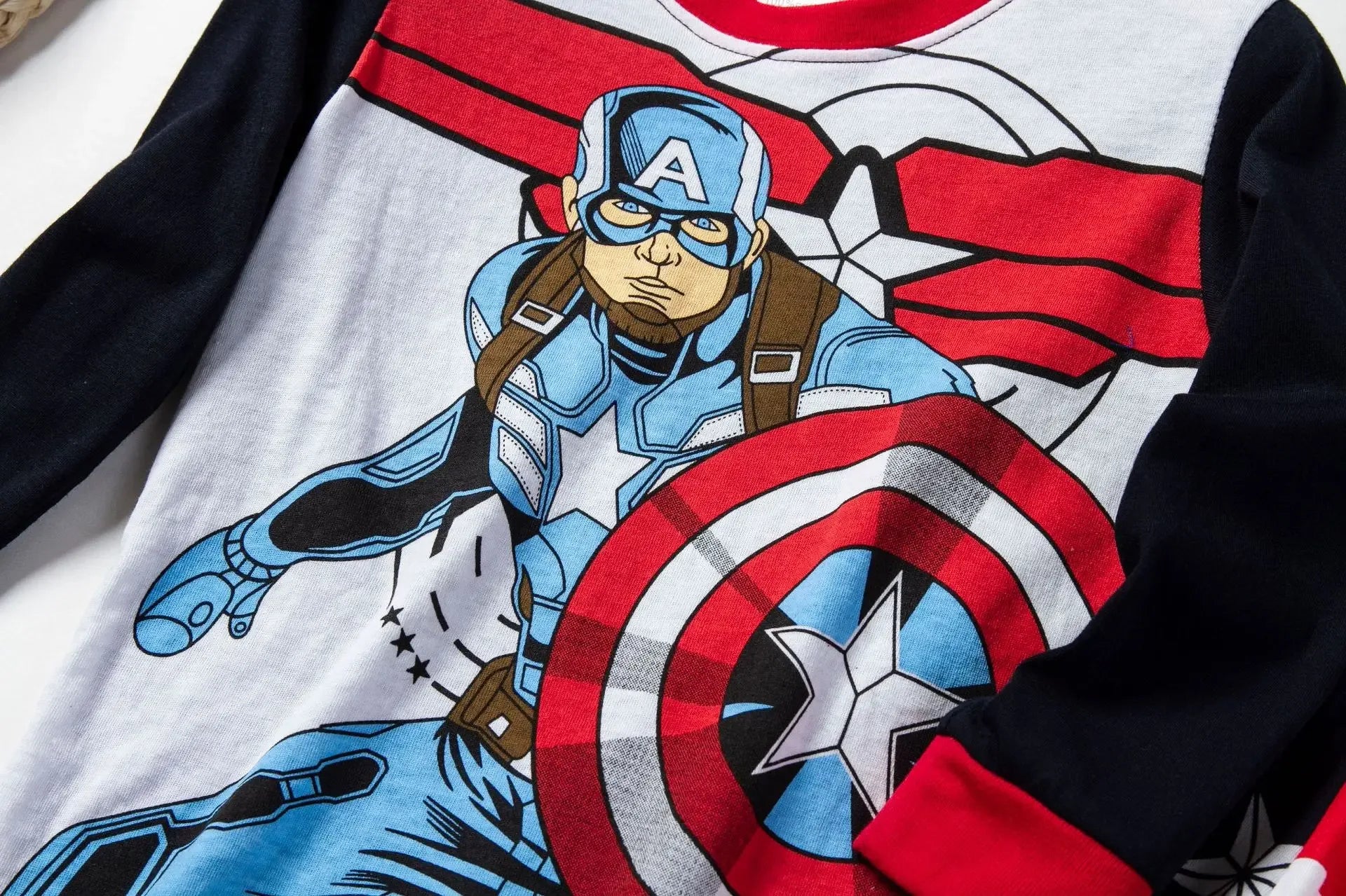 Marvel Captain America Boys Pajama Set 4 To 6Y Polyester Knit O Neck Pullover - ToylandEU