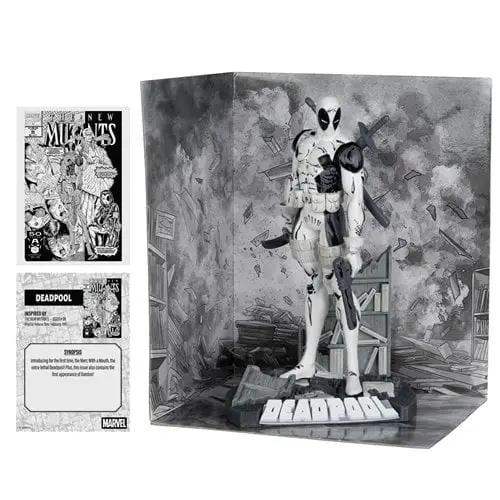 Marvel Deadpool The New Mutants #98 Line Art 1:10 Scale Posed Figure with Scene - Gold Label Exclusive - ToyShnip