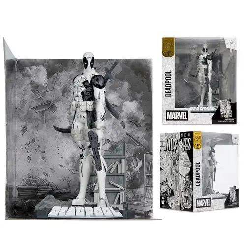 Marvel Deadpool The New Mutants #98 Line Art 1:10 Scale Posed Figure with Scene - Gold Label Exclusive - ToyShnip