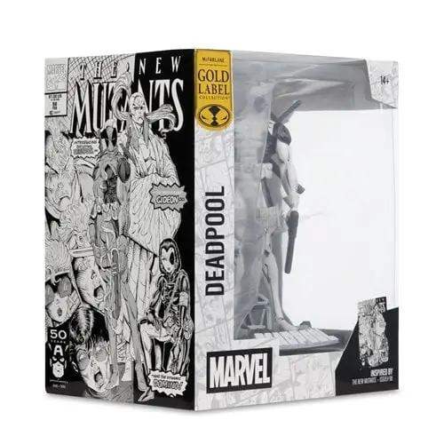 Marvel Deadpool The New Mutants #98 Line Art 1:10 Scale Posed Figure with Scene - Gold Label Exclusive - ToyShnip