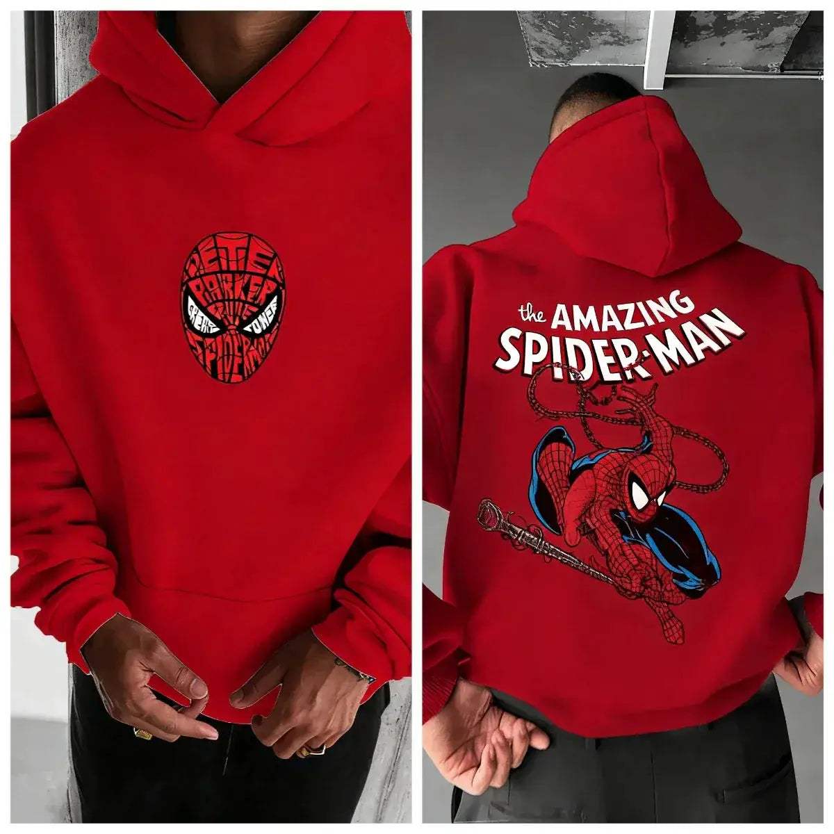 Marvel Spider Man Cotton Hoodie With Warm Pocket Design - ToylandEU