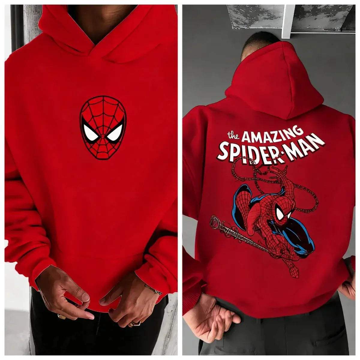 Marvel SpiderMan Cotton Hoodie For Men Windproof Warm Comfort - ToylandEU