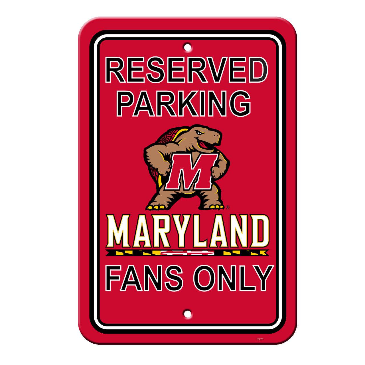 Maryland Terrapins Reserved Parking Sign 12x18 Plastic - ToylandEU